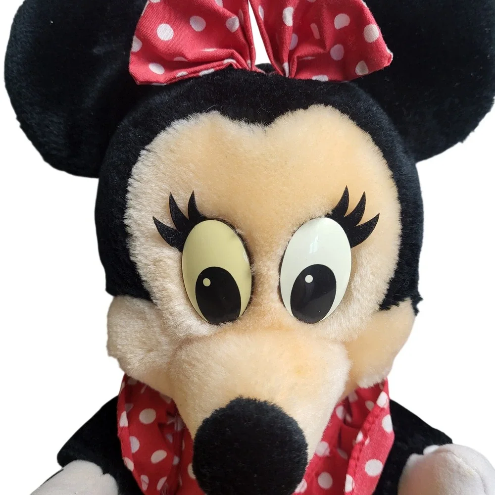 Vintage Disneyland Walt Disney World Minnie Mouse Plush Polka Dot Dress Stuffed